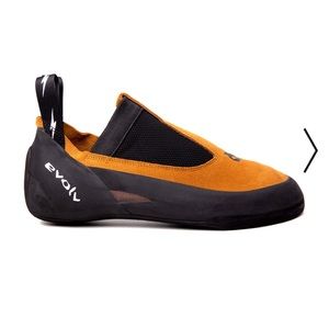 Evolv Rave Slip-on Climbing Shoes, Men’s 10.5, Golden Yam